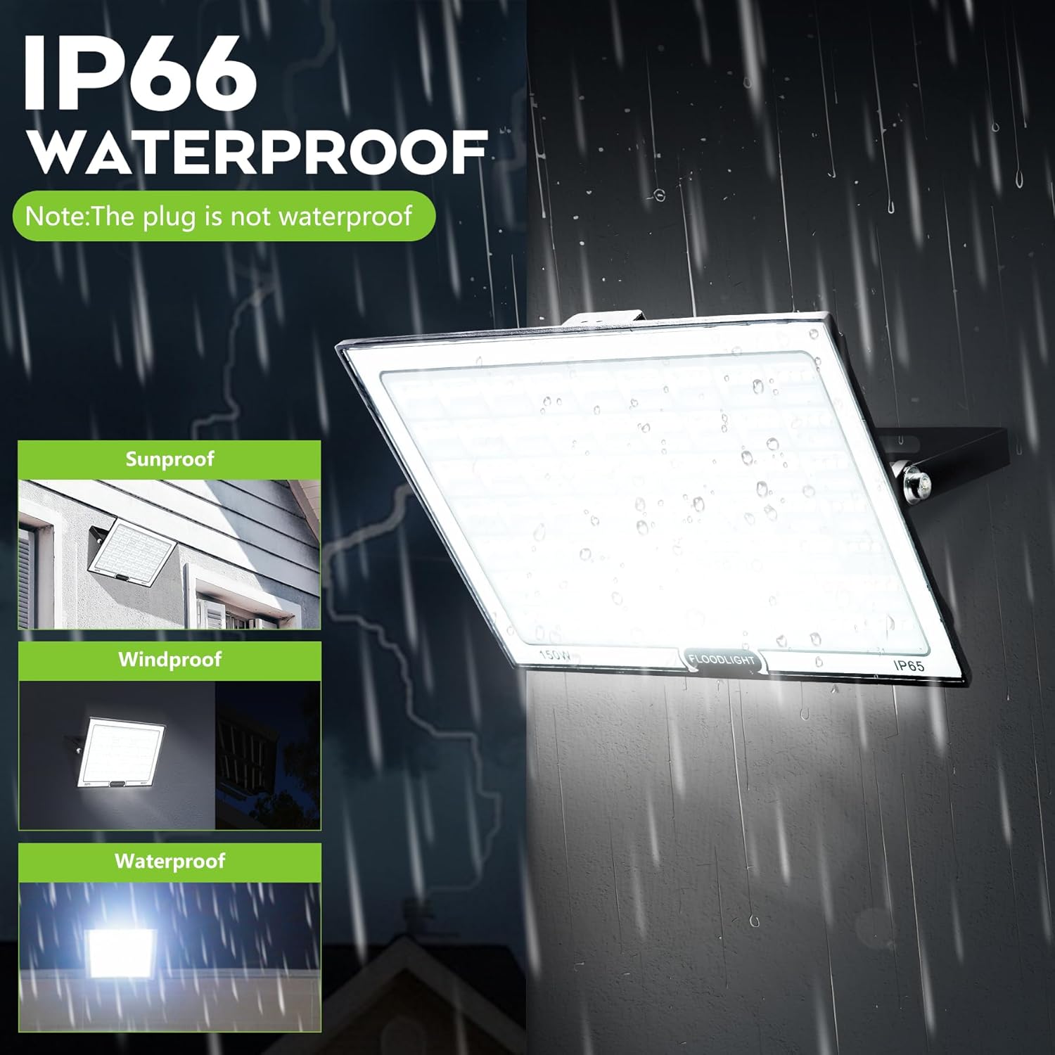 Vayalt Faretto LED da Esterno 150W, 2 Pezzi - immagine 3