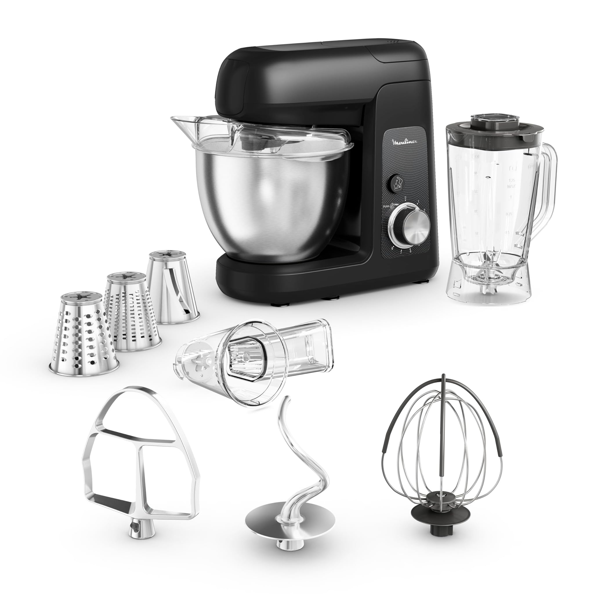 Moulinex Bake Partner Robot Pasticcere 1100W, Nero