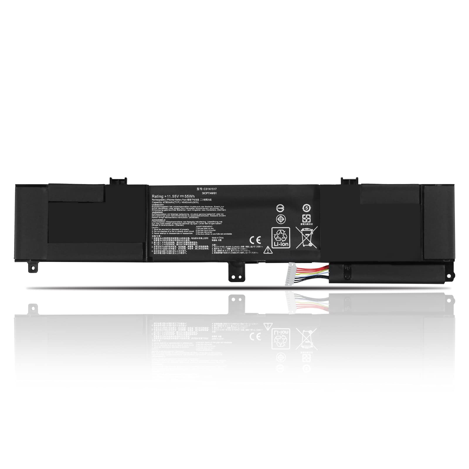 K Kyuer Batteria C31N1517 55Wh per Asus VivoBook Flip