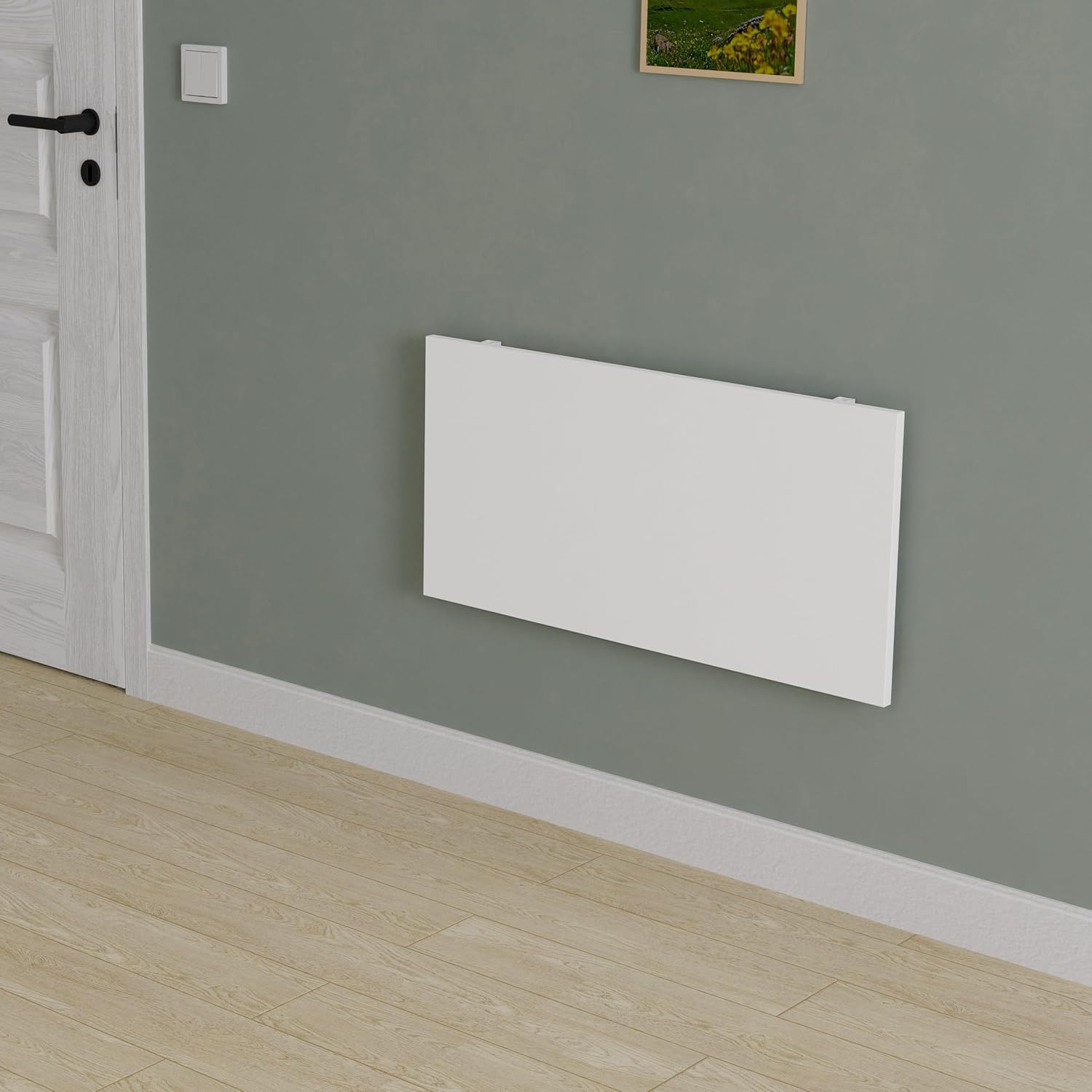 Tavolo da Pranzo Pieghevole da Parete 80x40 cm, Bianco - immagine 4