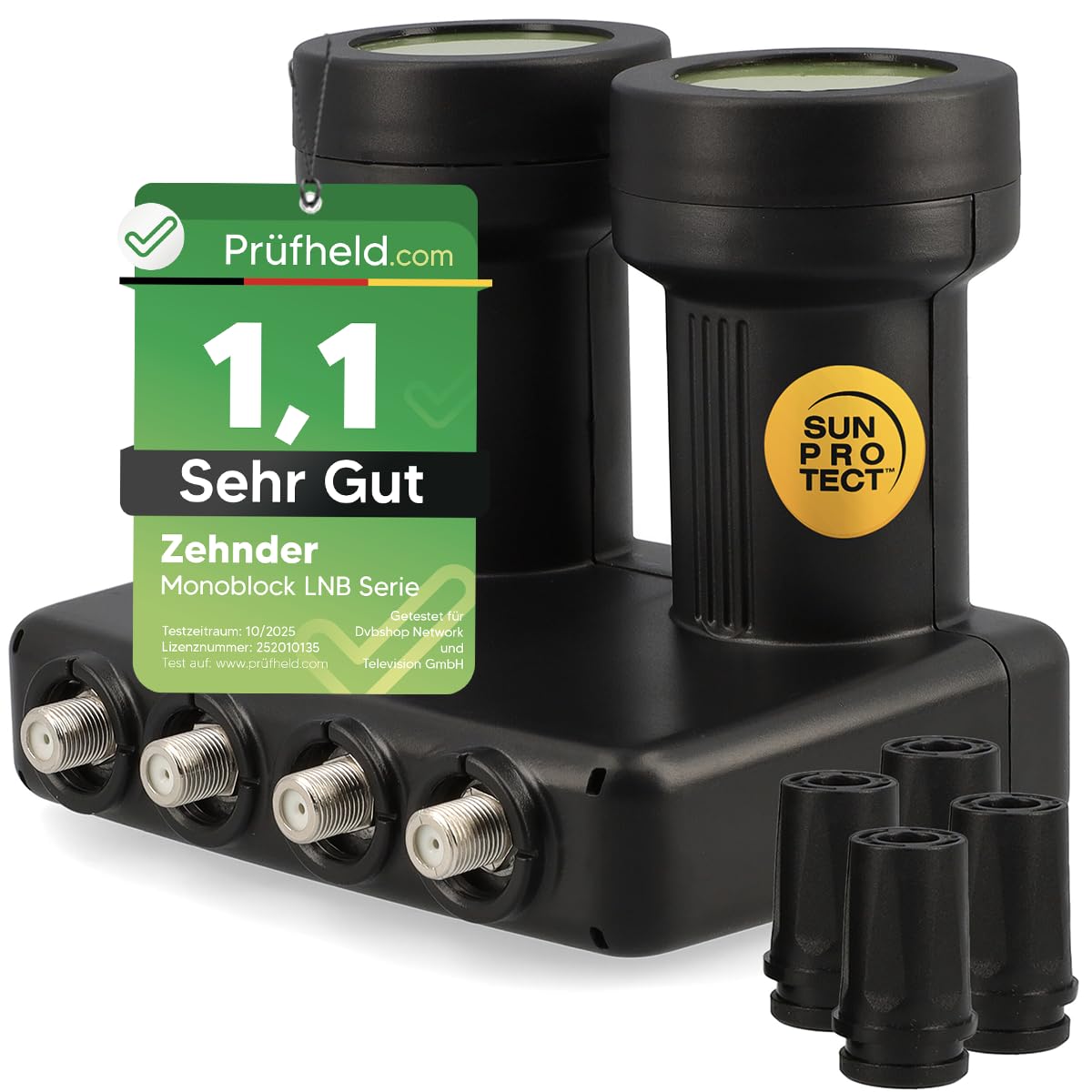 Diehnder Monoblock Quad LNB Astra Hotbird per 4 Utenti