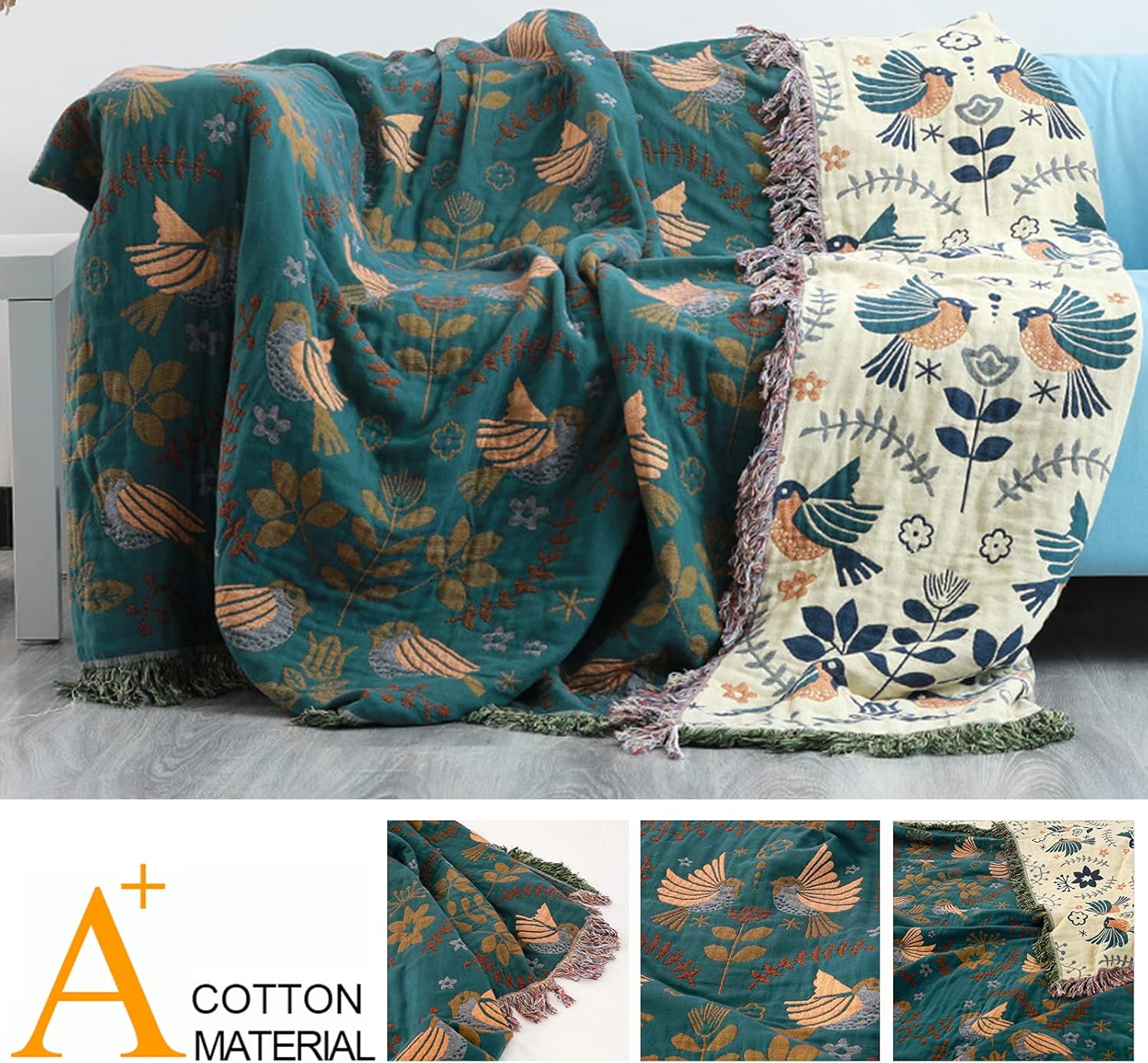 Hoordry Coperta Boho Double Face 200x230 cm - immagine 2