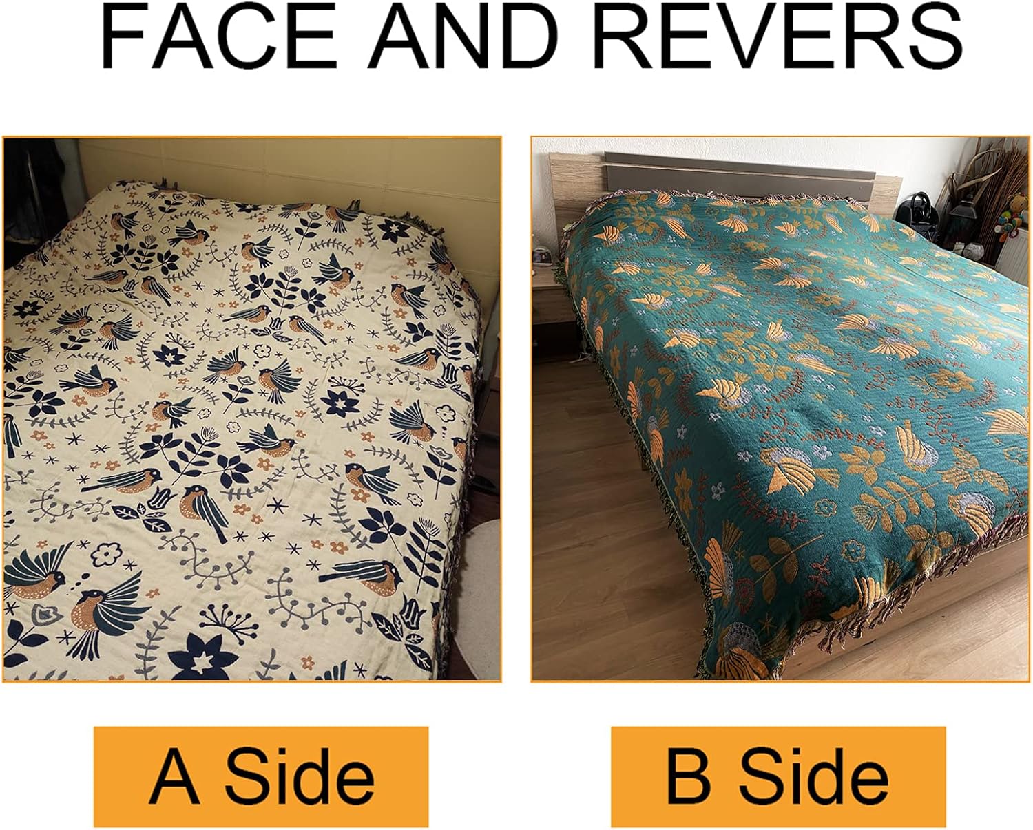 Hoordry Coperta Boho Double Face 200x230 cm - immagine 3