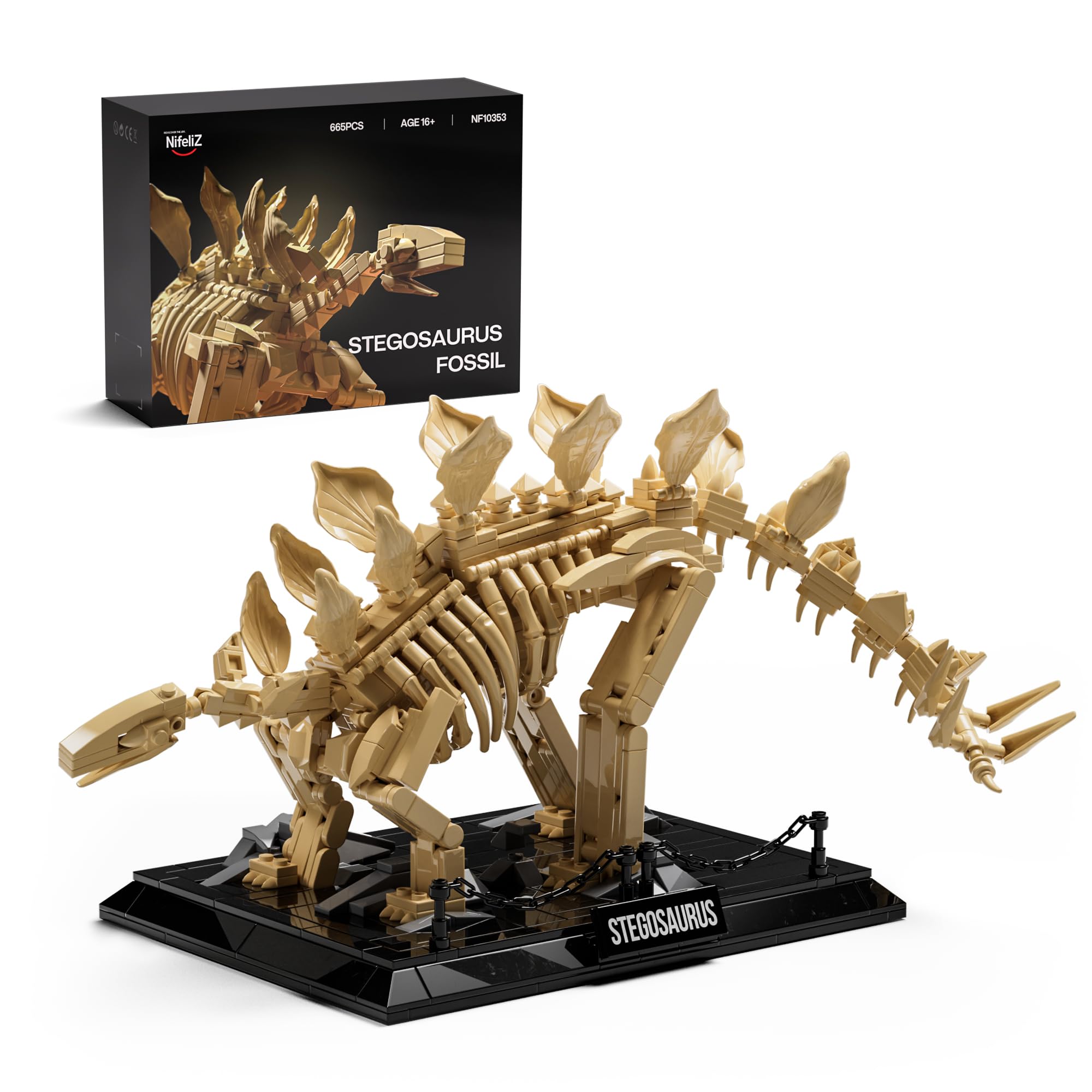 Nifeliz Stegosauro - Set Modello Fossile 665 pezzi