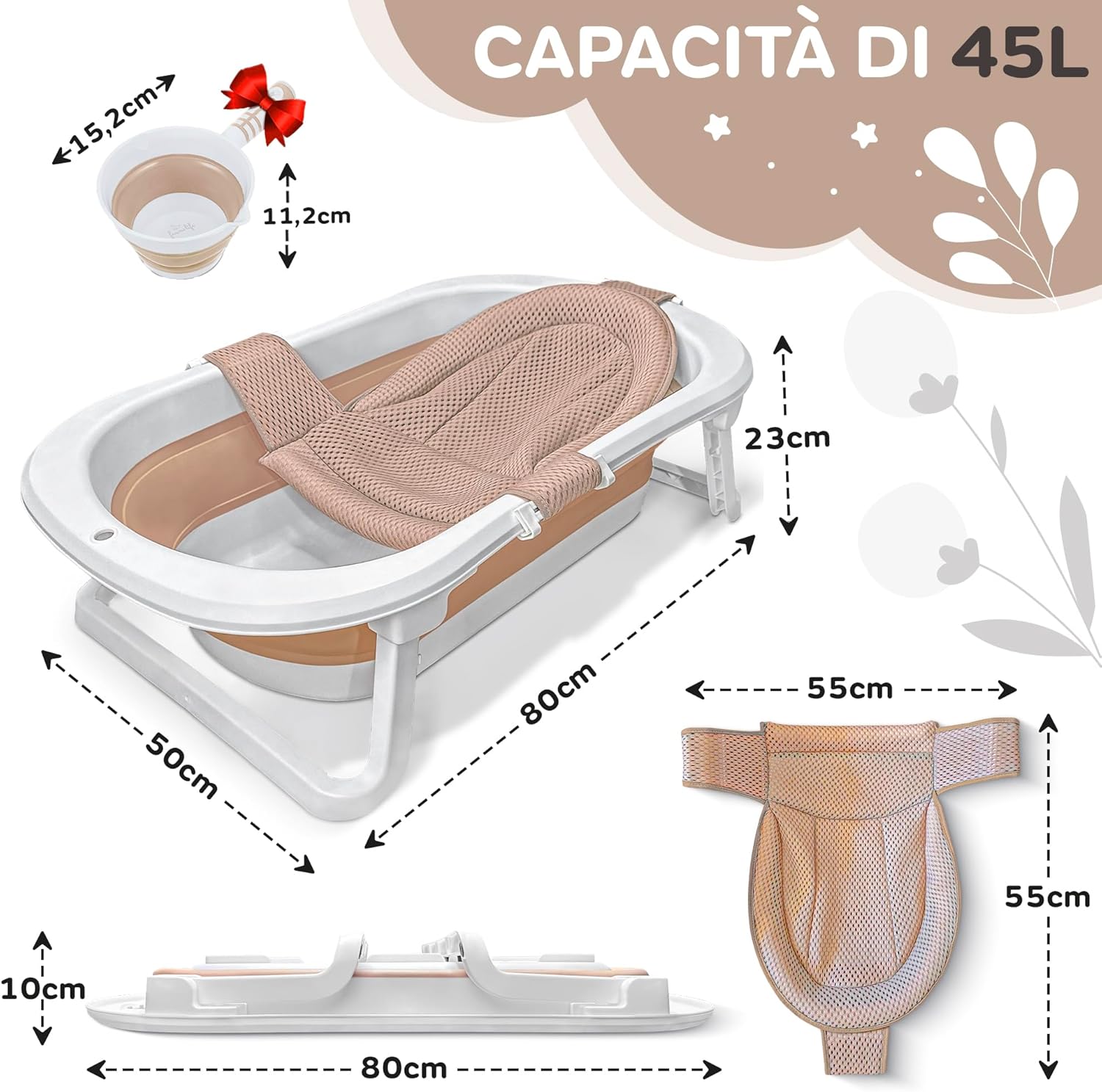 FawnsLife XXL - Vasca Bagno Pieghevole per Bambini - immagine 4