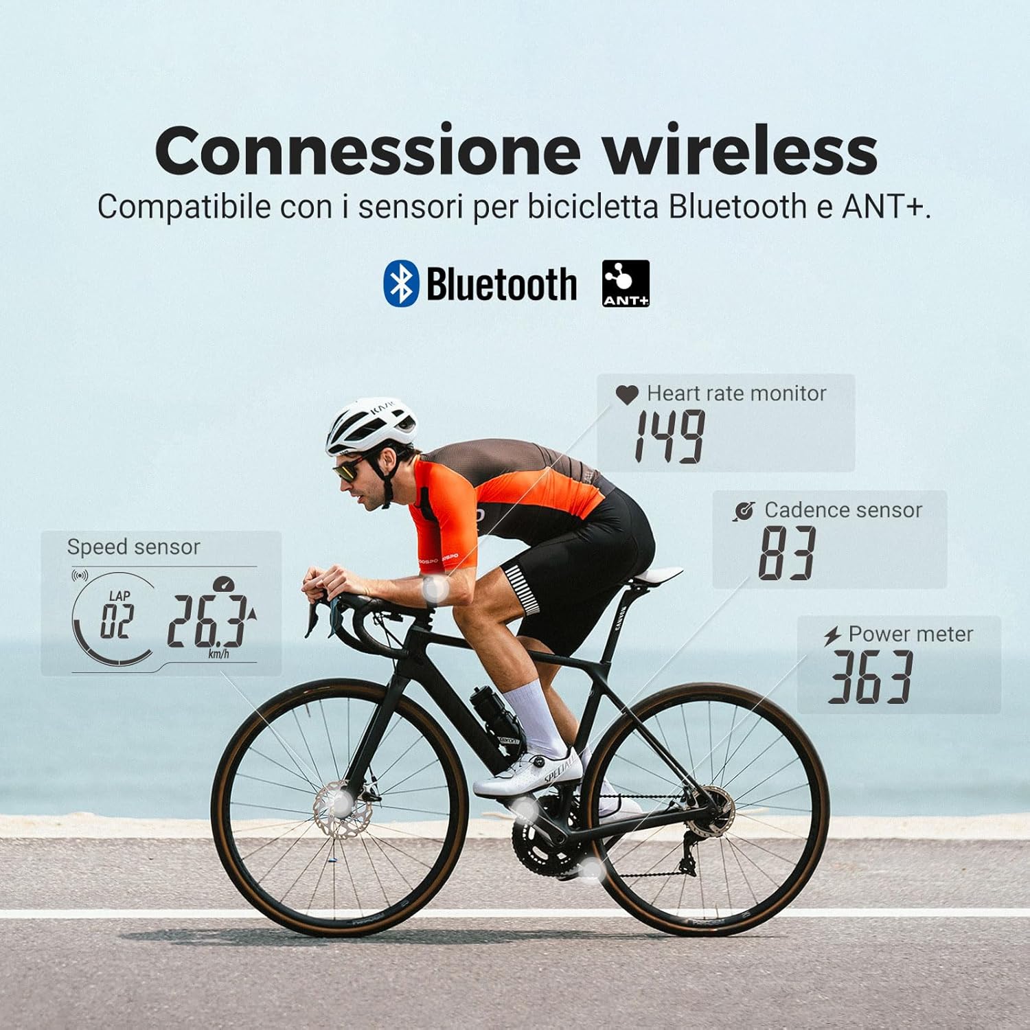 Coospo CS300 Ciclocomputer GPS Wireless Bluetooth 5.0 - immagine 5
