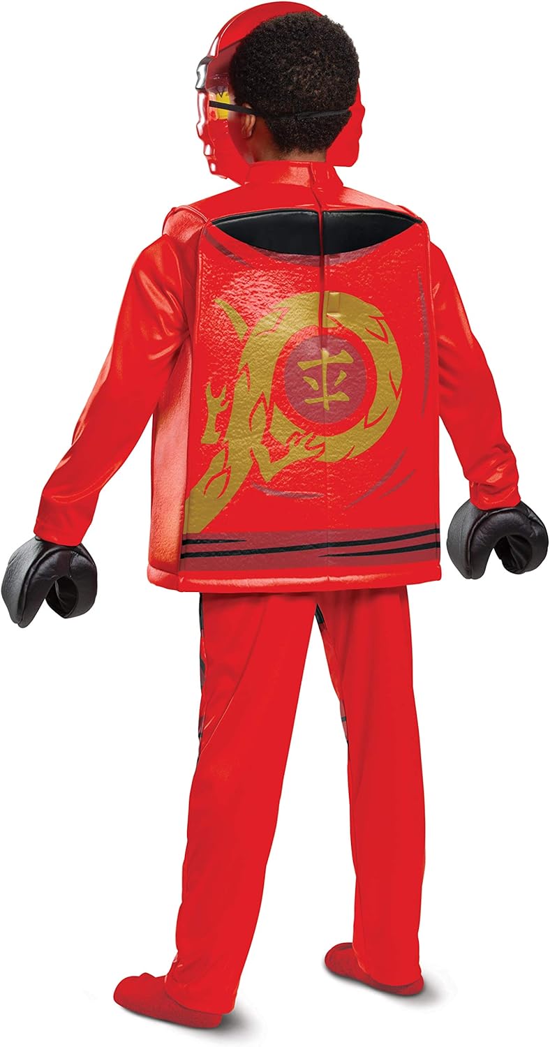 Disguise Lego Ninjago - Costume Ninja per Bambini, Rosso - immagine 5