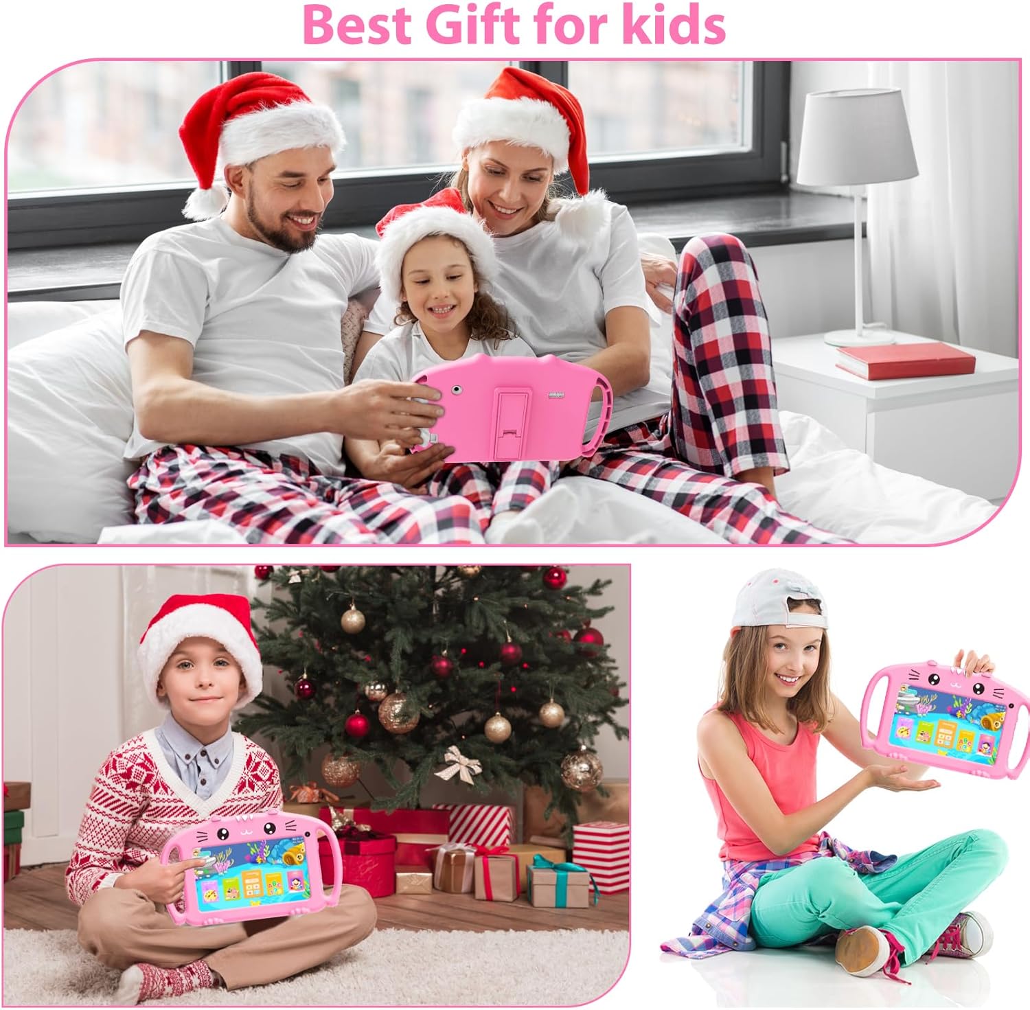 Veswwe Tablet per Bambini 7 Pollici Android, Rosa - immagine 6