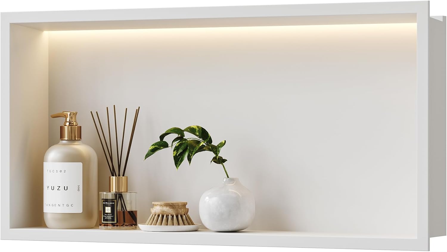 Neohomee Nicchia Doccia a Parete in Acciaio Inox con LED