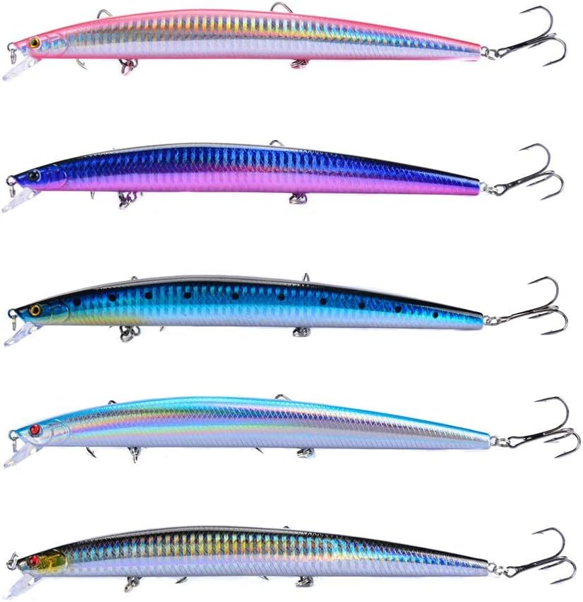 Set Esche da Pesca Minnow 5 Pezzi 18cm 24g - immagine 1