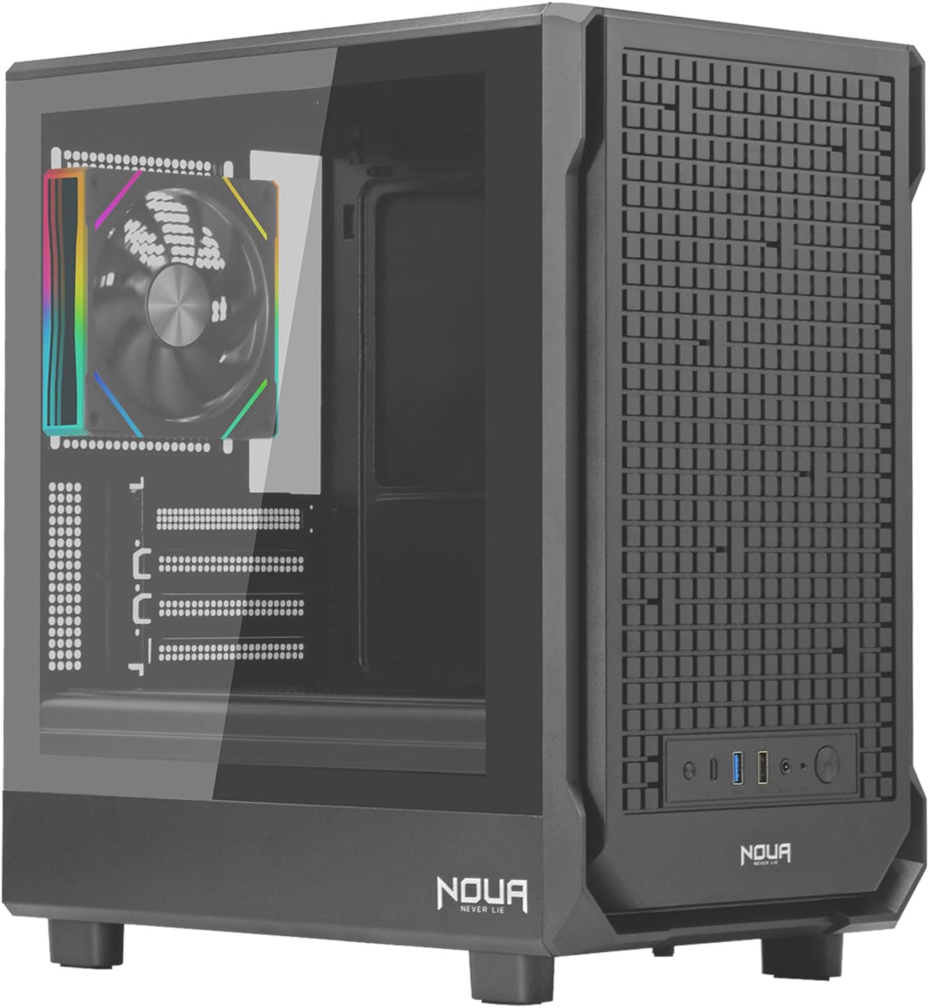 Noua Fobia LK100 - Case PC Gaming micro-ATX, Nero | Velz