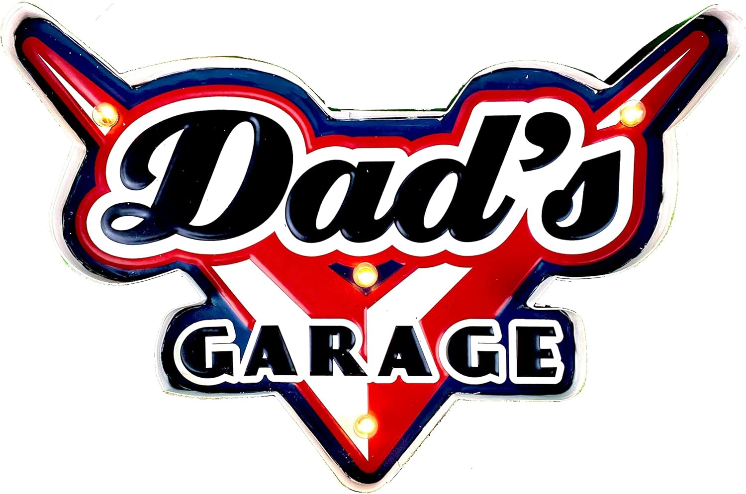 Diilihiiri Insegna Luminosa LED Vintage per Garage di Papà