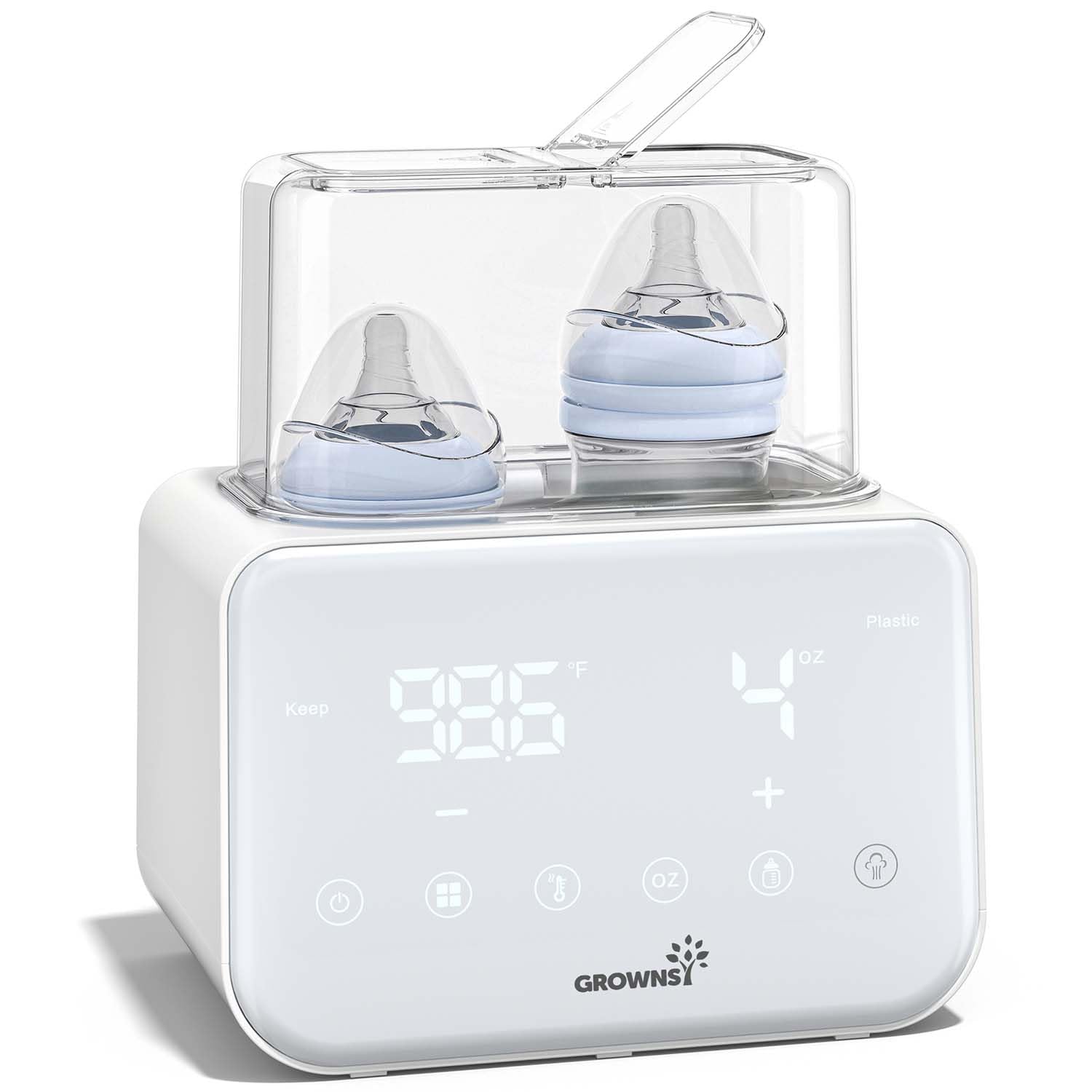 Scaldabiberon 10 in 1 con Display LCD, Bianco