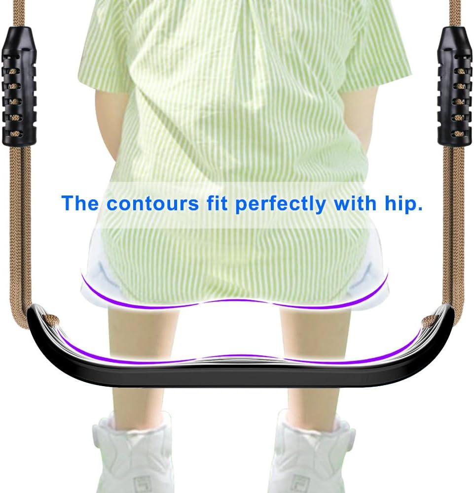 Seleware Set Altalene Plastica Antiscivolo, Nero - immagine 2