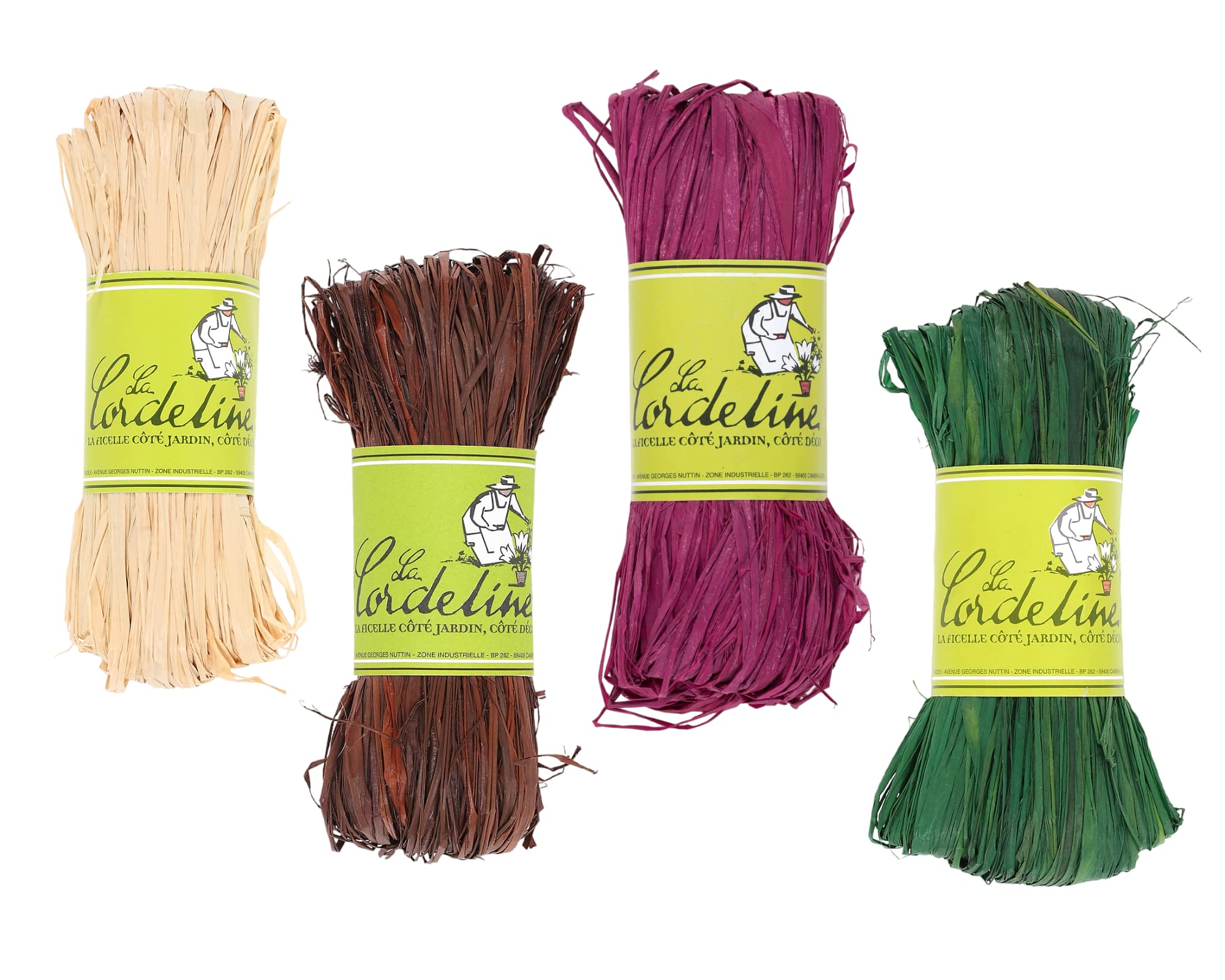 La Cordeline Set di 4 Rafie 50g, Colori Assortiti