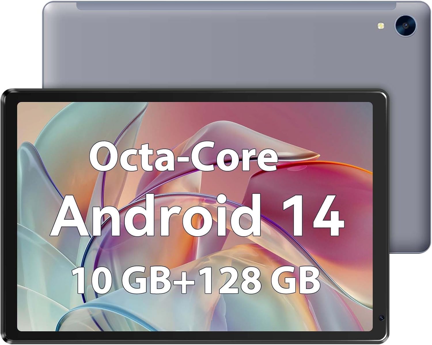 Tablet Android 14 Octa-core 10GB RAM 128GB ROM, Grigio