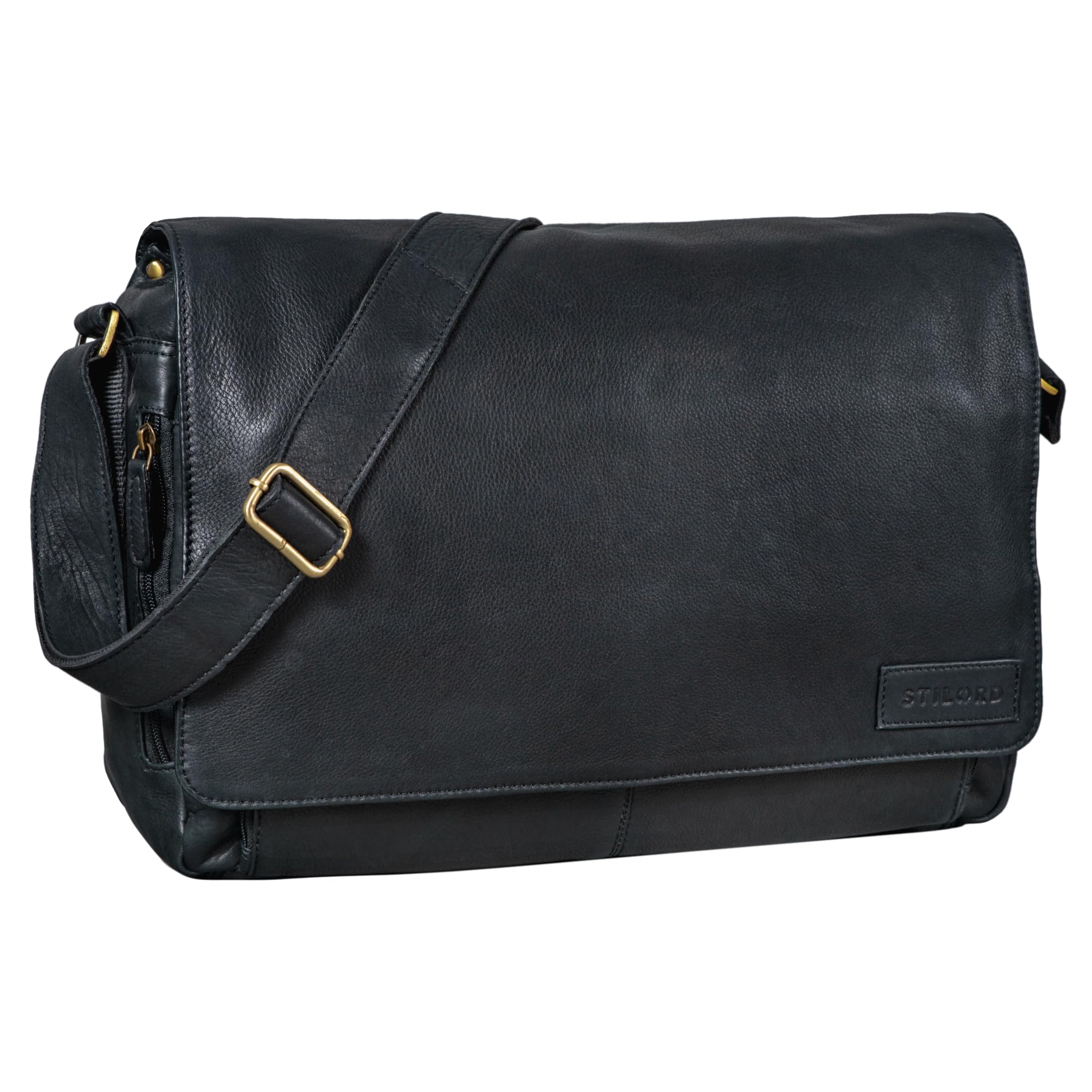 STILORD 'Rick' Borsa Vintage a Tracolla in Pelle 15.6'