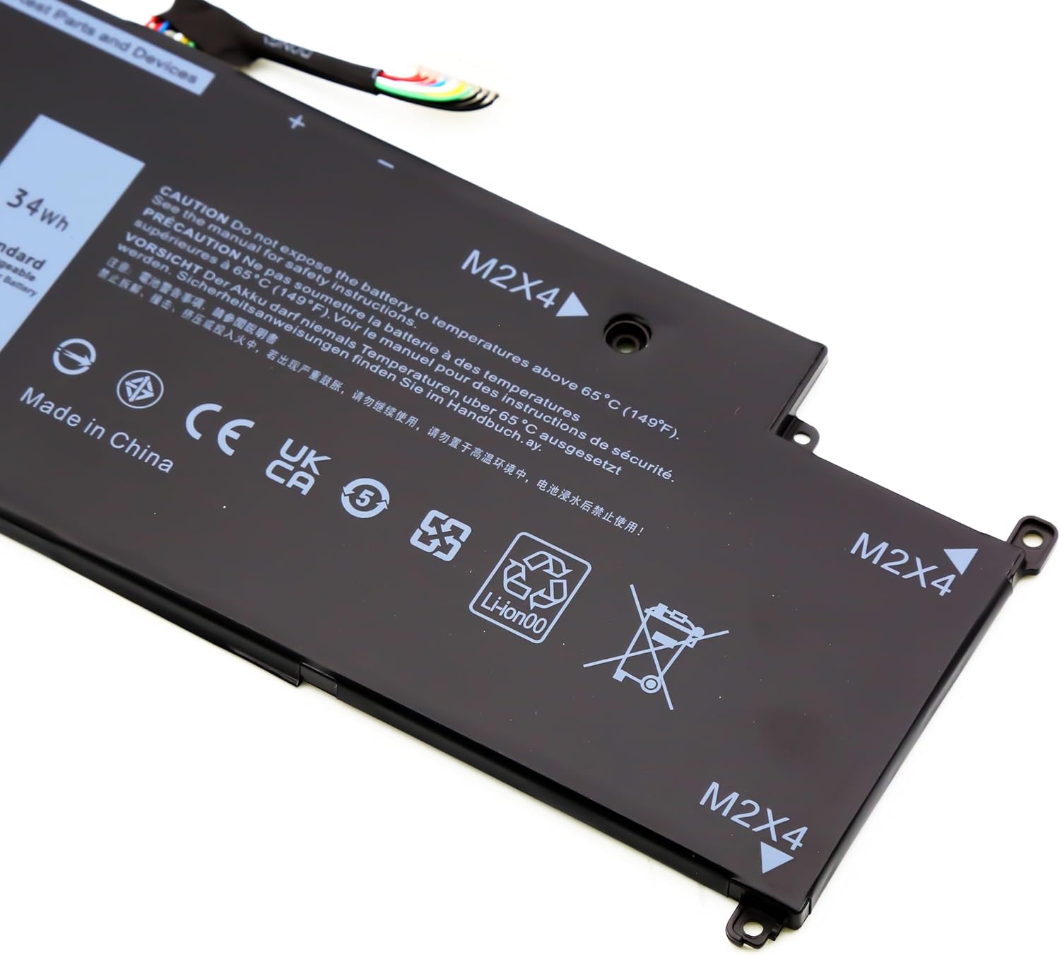 BLESYS Batteria da 34 Wh XCNR3 per Dell Latitude 13 7370 Serie - immagine 4