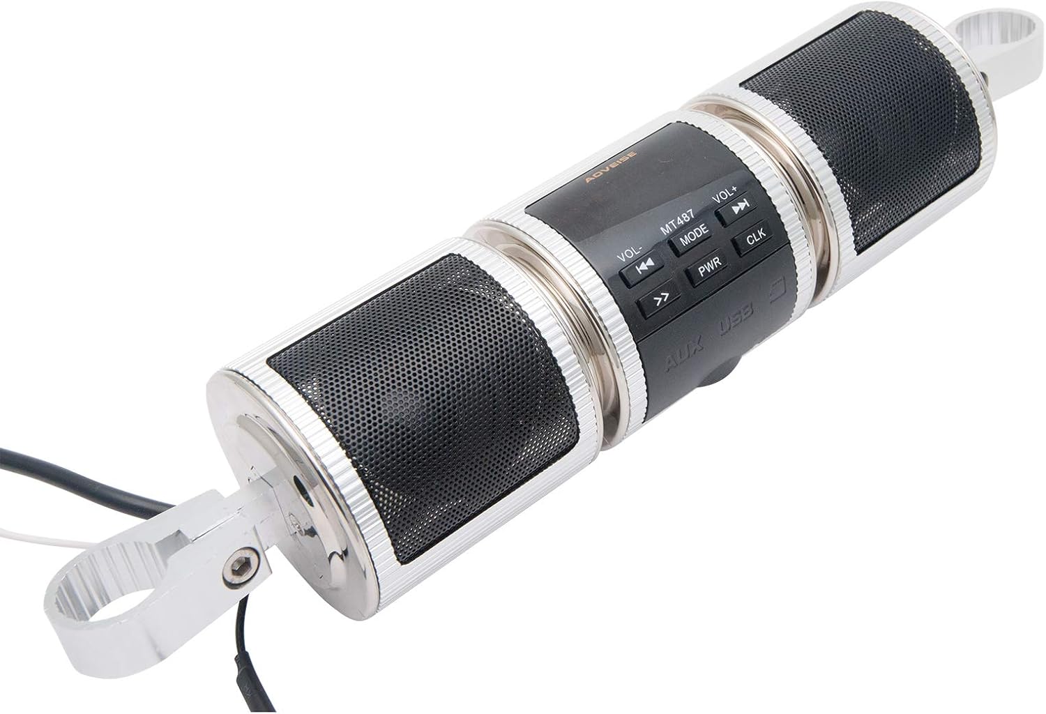 Riloer 12V Moto Bluetooth Audio Sound System, Argento - immagine 1