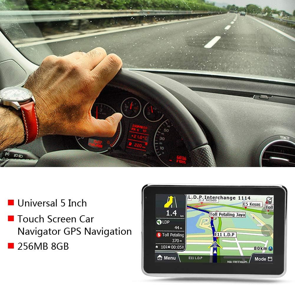 Qiilu Navigatore GPS 5 Pollici Touch Screen per Auto - immagine 4