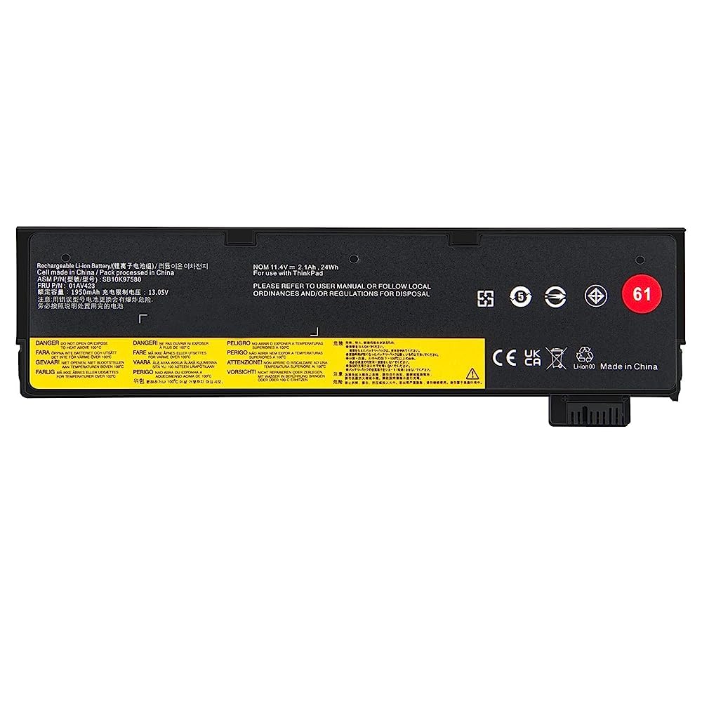 Asuncell Batteria 24Wh per Lenovo ThinkPad T470 T570