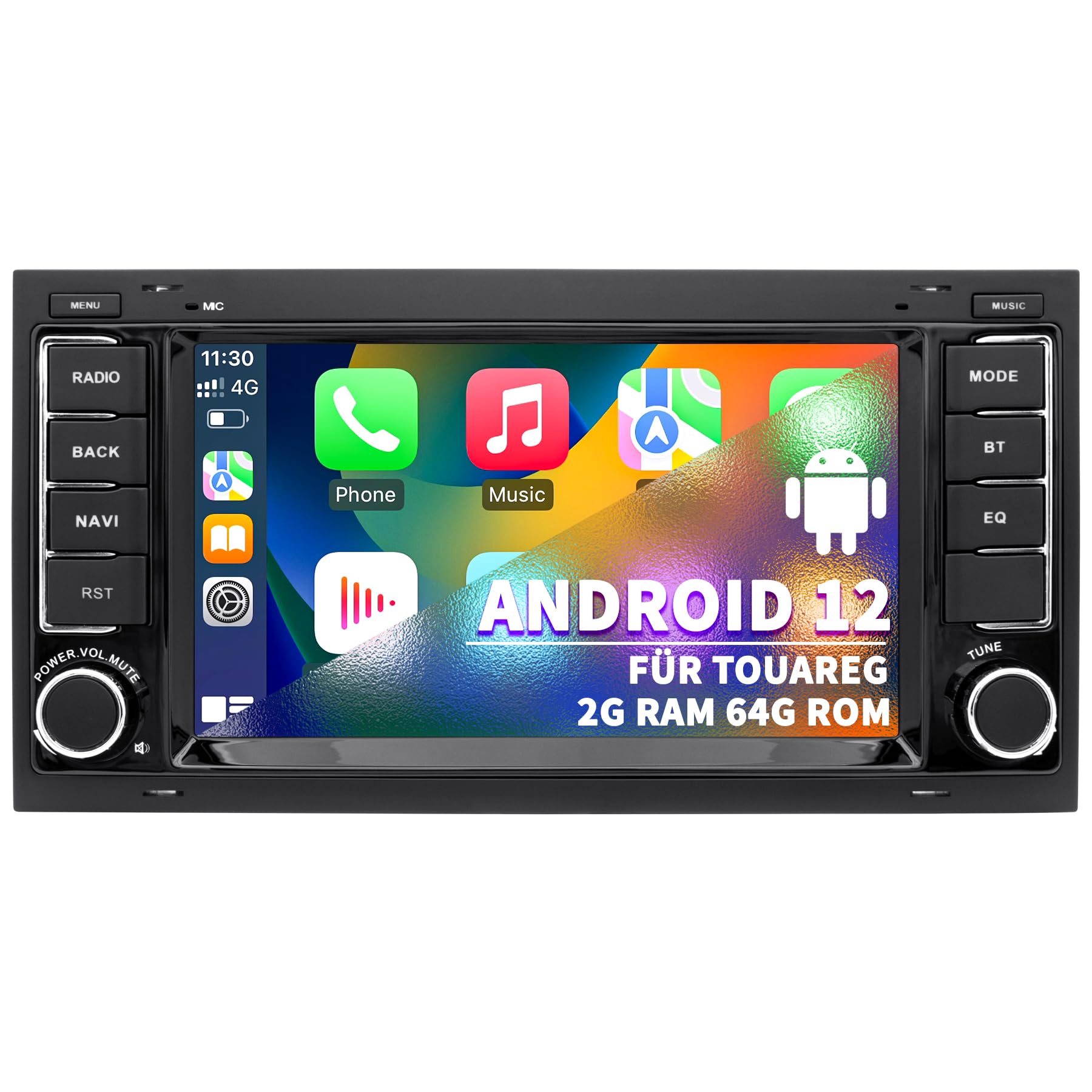 Autoradio Android 12 per VW Touareg Transporter T5 Multivan