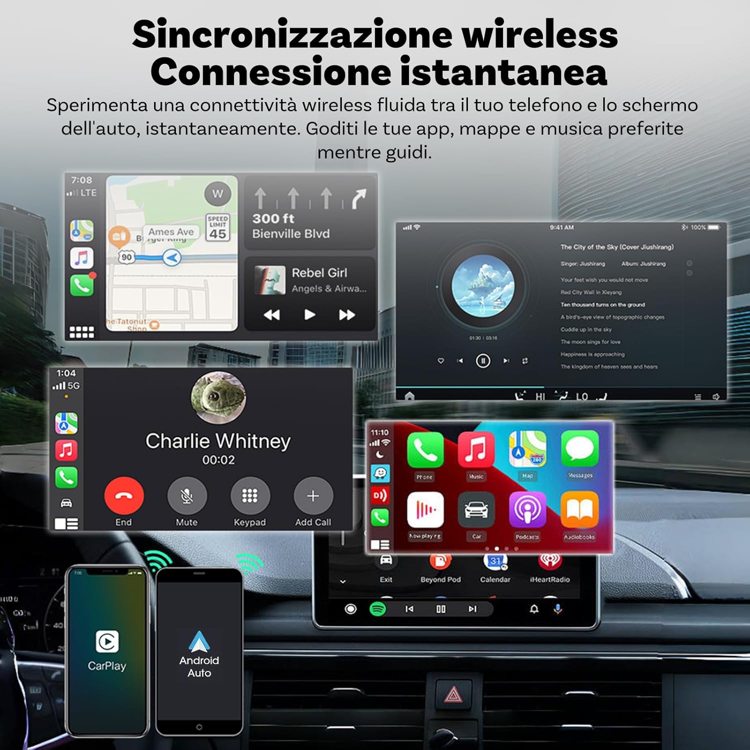 Ottocast MINI - Adattatore CarPlay e Android Auto Wireless - immagine 3