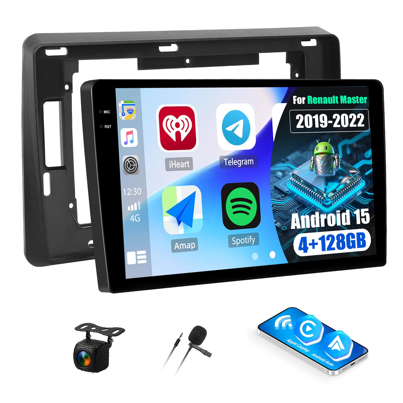 Camecho Autoradio Android 15 4+128G Navi 10"