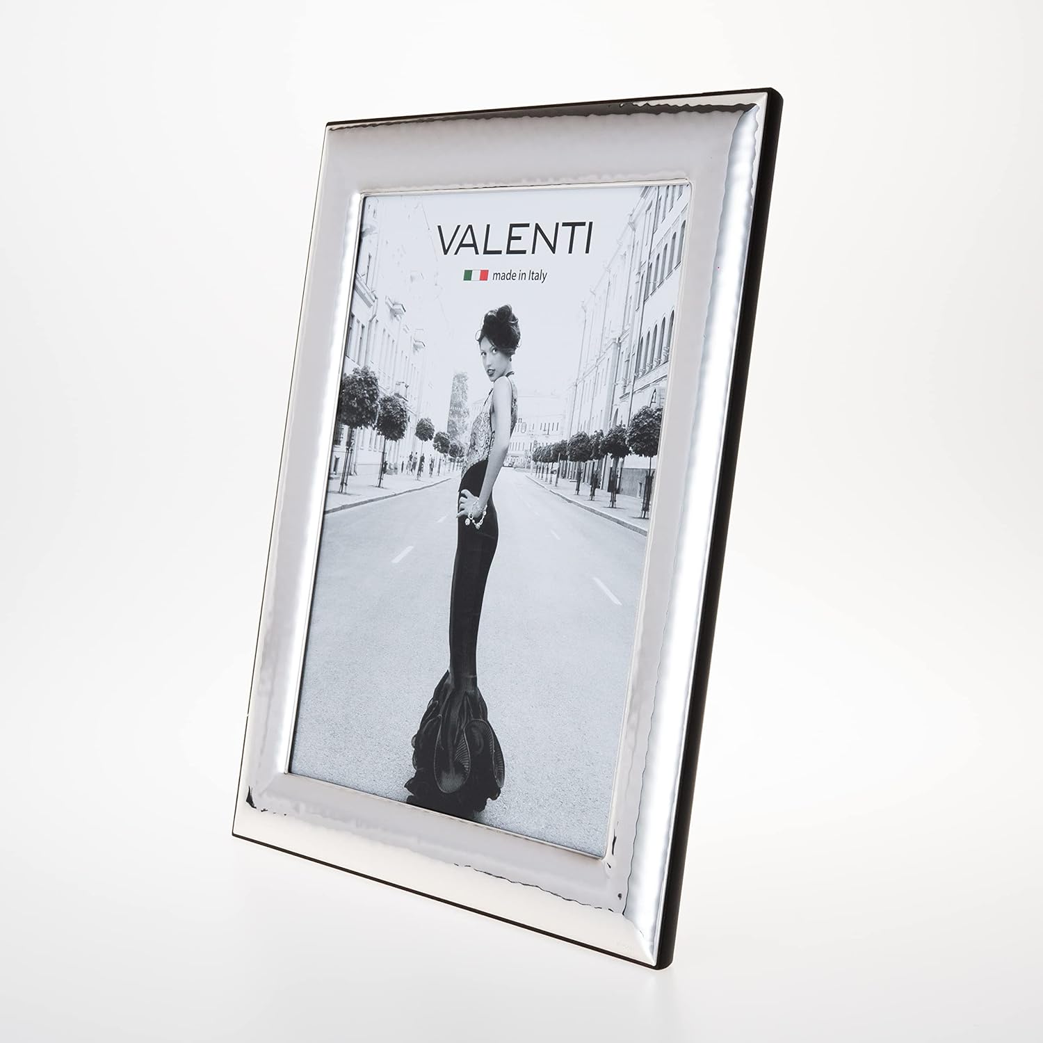 Valenti&Co Cornice Portafoto Argento Lucida Martellata 20x25 - immagine 2