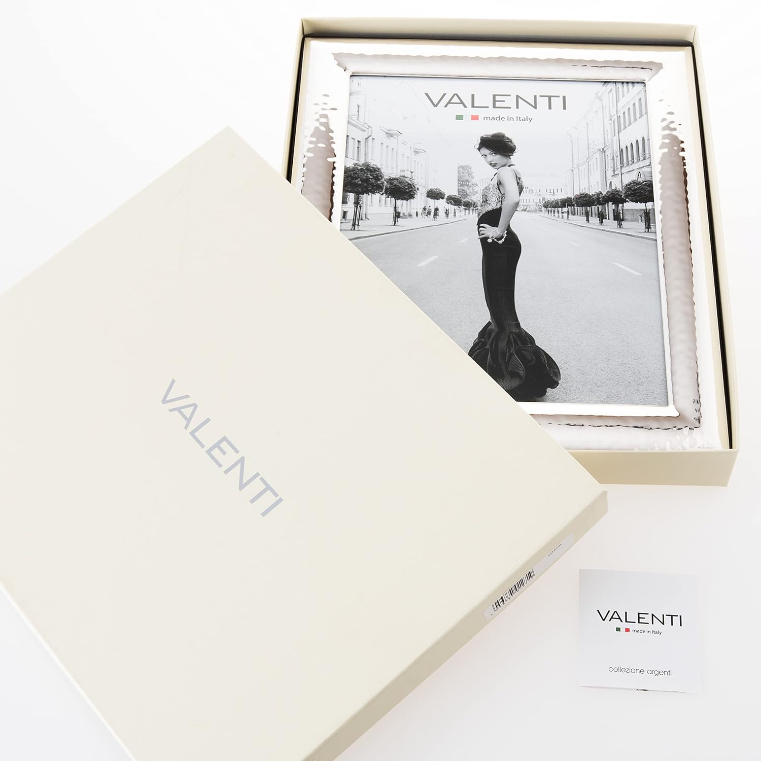Valenti&Co Cornice Portafoto Argento Lucida Martellata 20x25 - immagine 5