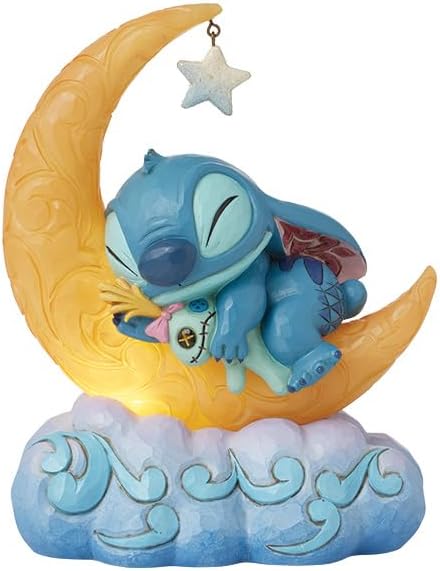 Disney Traditions figurina che si illumina di Stitch e Scrump sulla luna - immagine 1