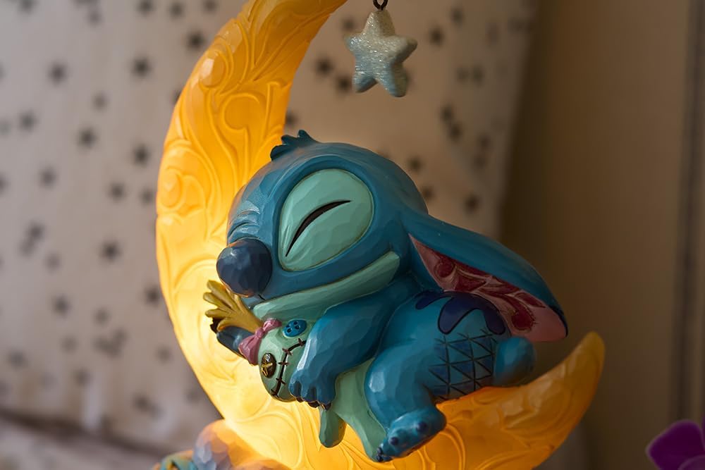 Disney Traditions figurina che si illumina di Stitch e Scrump sulla luna - immagine 2