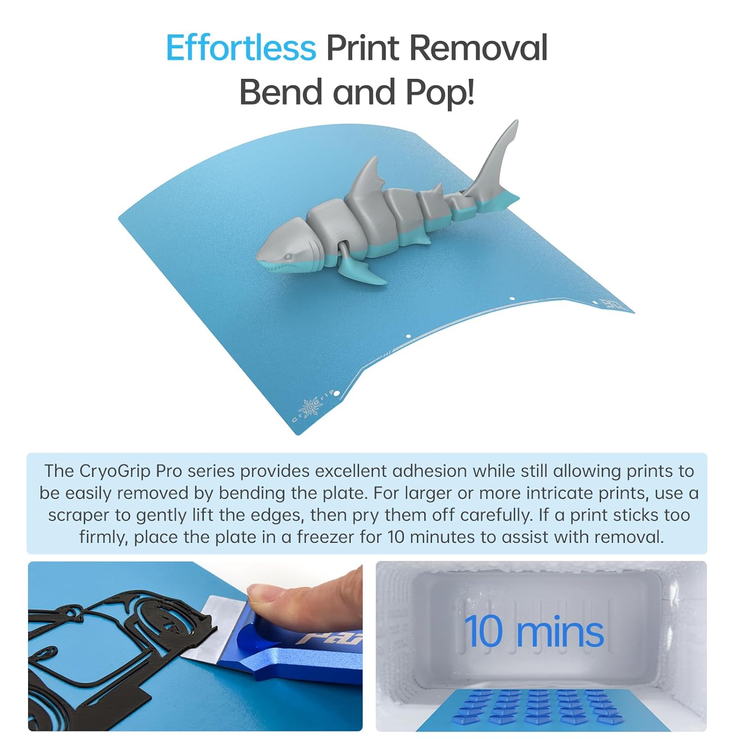 BIQU CryoGrip Pro Frostbite Panda Build Plate 235x235mm - immagine 3