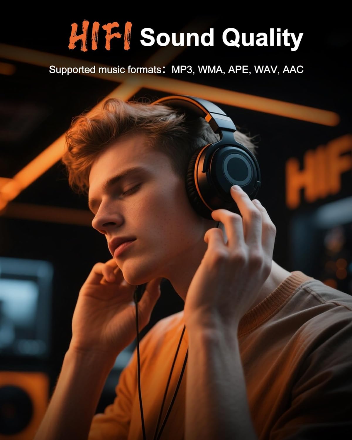 Lettore MP3 Bluetooth 64GB con Cuffie, Nero - immagine 5