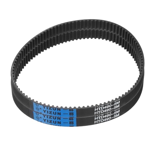 QUARKZMAN 2pz Cinghia di Distribuzione in Gomma HTD-5M 98 Denti, Cinghia Dentata Lunghezza Passo 490mm x Larghezza 15mm x Altezza 3,6mm, Cinghia di Distribuzione a Ciclo Chiuso Pulegge