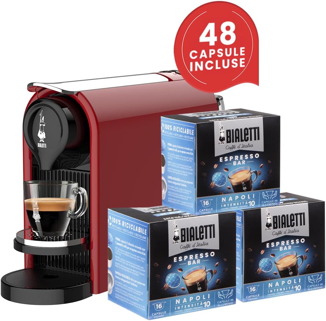 Bialetti Gioia Plus - Macchina Caffè Espresso, Rosso - immagine 2