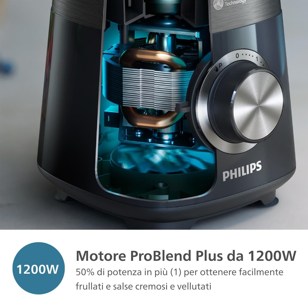 Frullatore Philips Serie 5000 1200W 2L, Nero - immagine 3