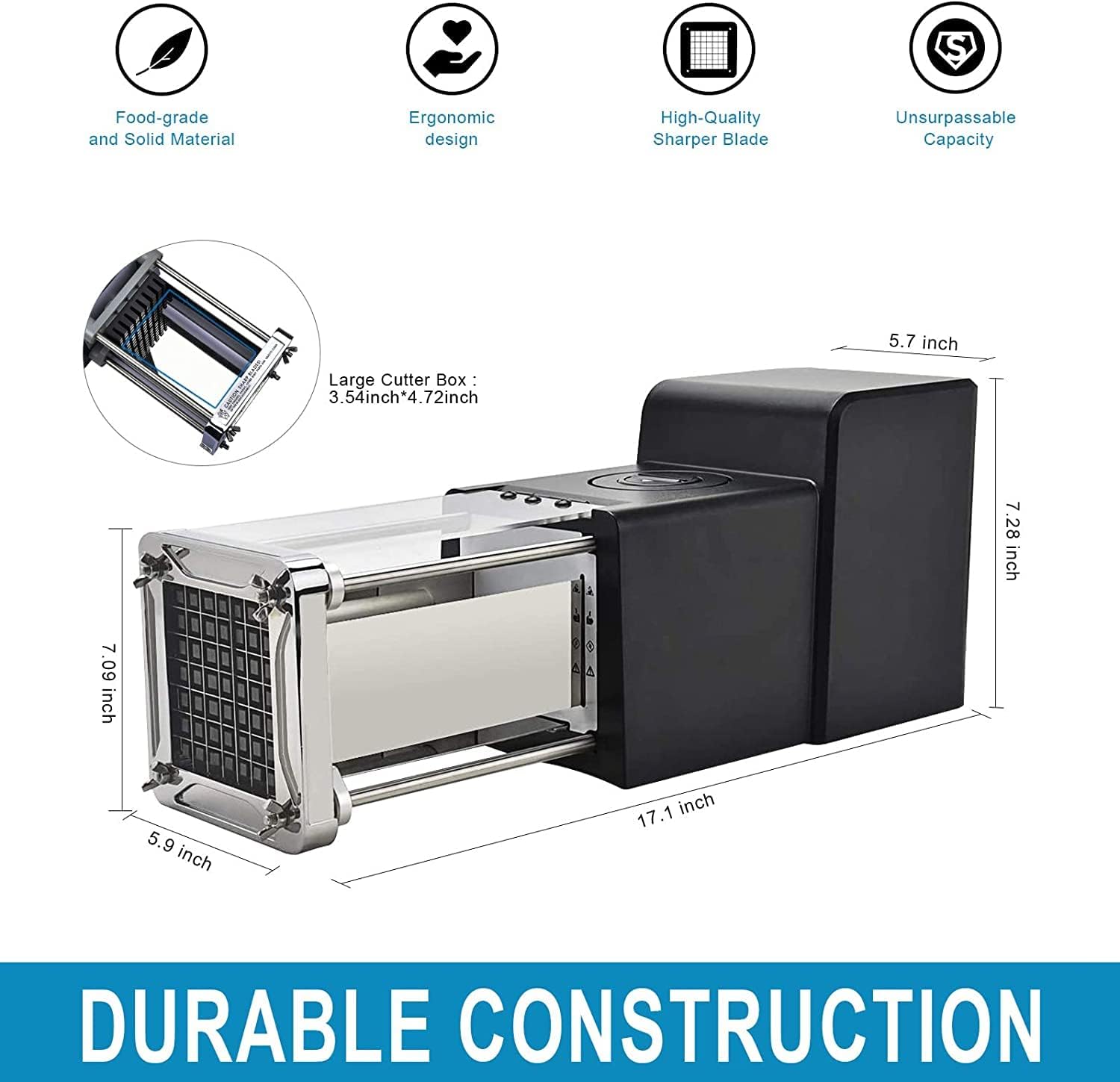 Sopito Taglia Patate Fritte Elettrico Professionale - immagine 4