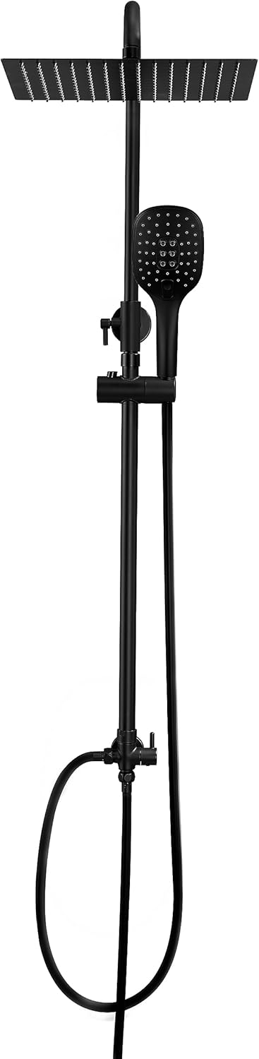 Görbach Colonna Doccia Nero Opaco 25x25cm