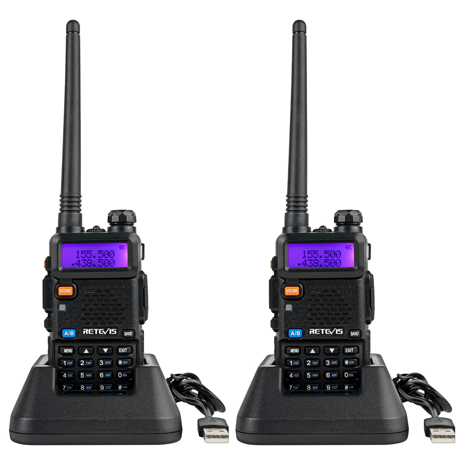 Retevis RT5R Walkie Talkie UV Doppia Banda (2 Pezzi)
