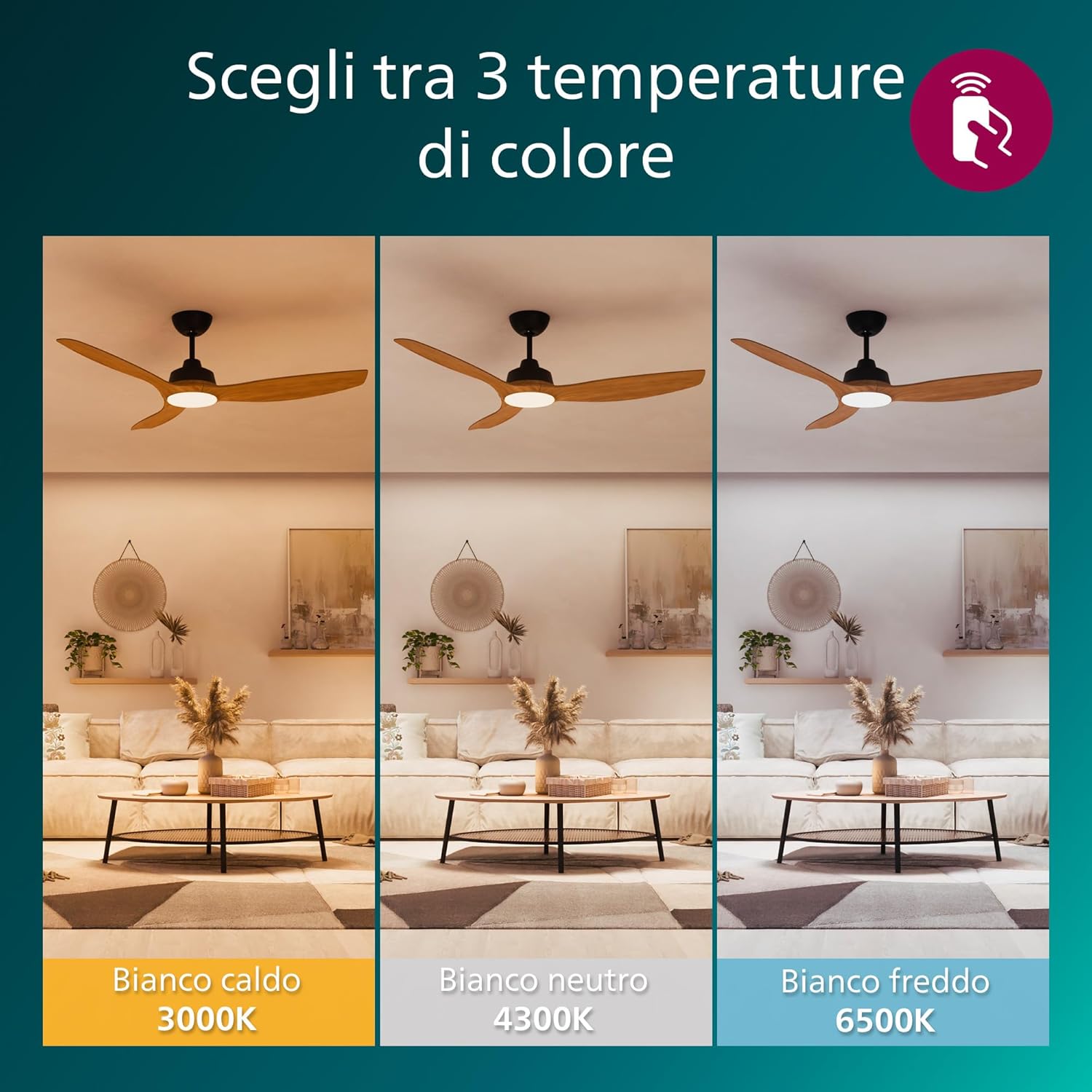Philips Olas - Ventilatore a Soffitto con Luce LED 24W - immagine 6