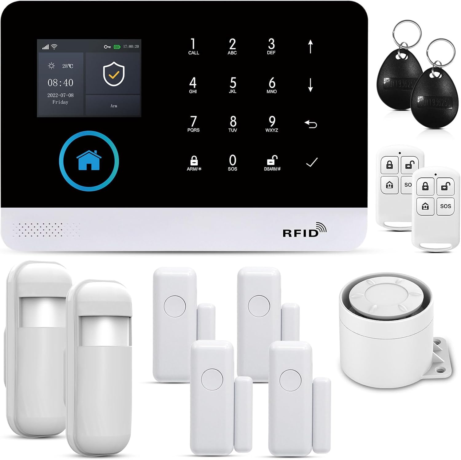 Pgst Allarme Casa Senza Fili WiFi GSM - 12 Kits