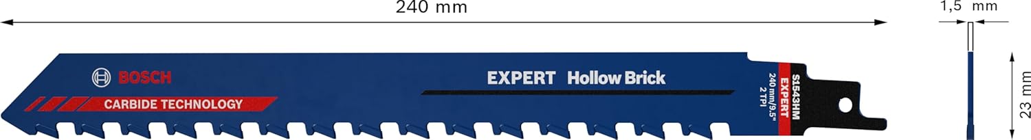 Bosch Professional 3x Lame per Seghe Expert `Hollow Brick` - immagine 3