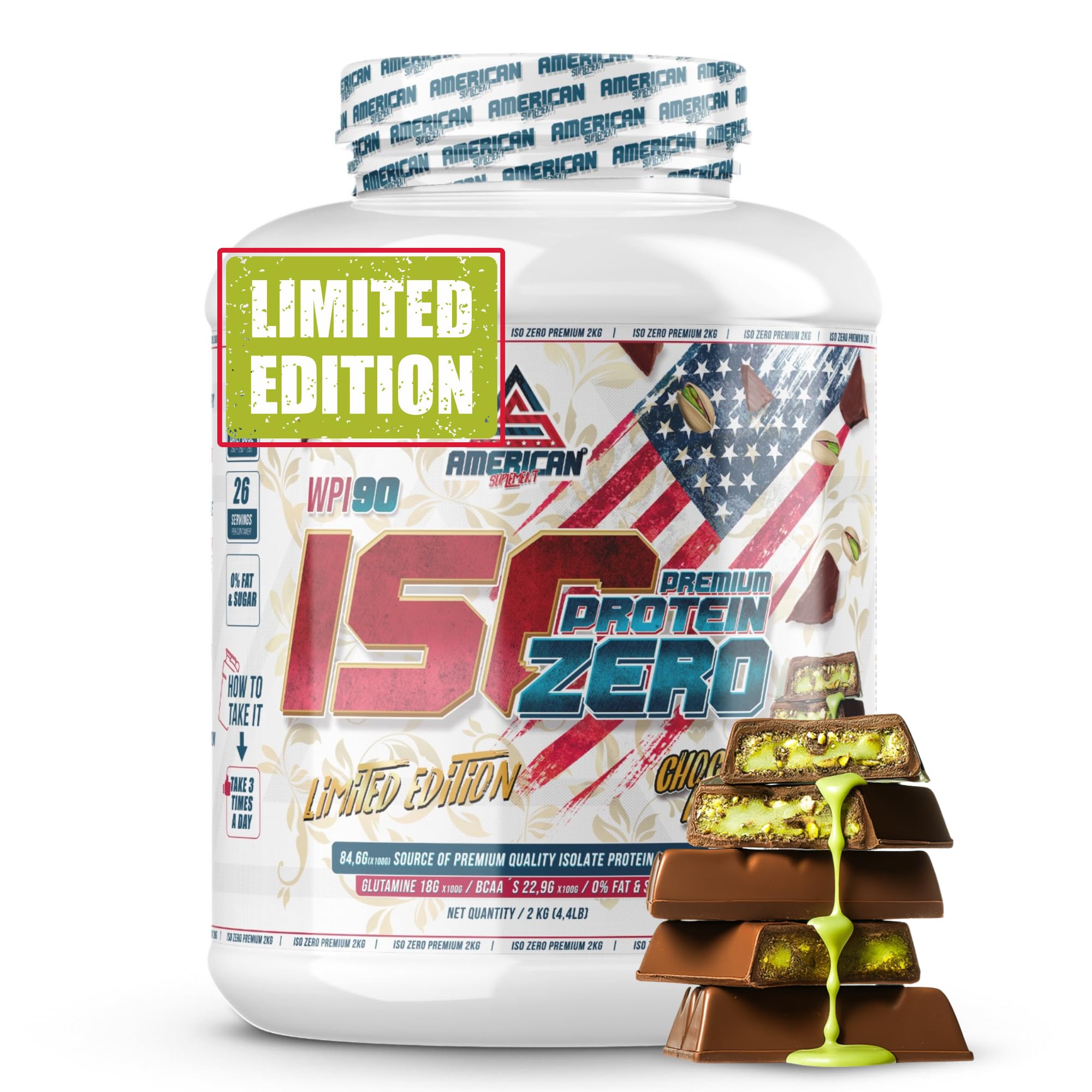 Proteine Isolate Zero 2kg, Cioccolato Dubai