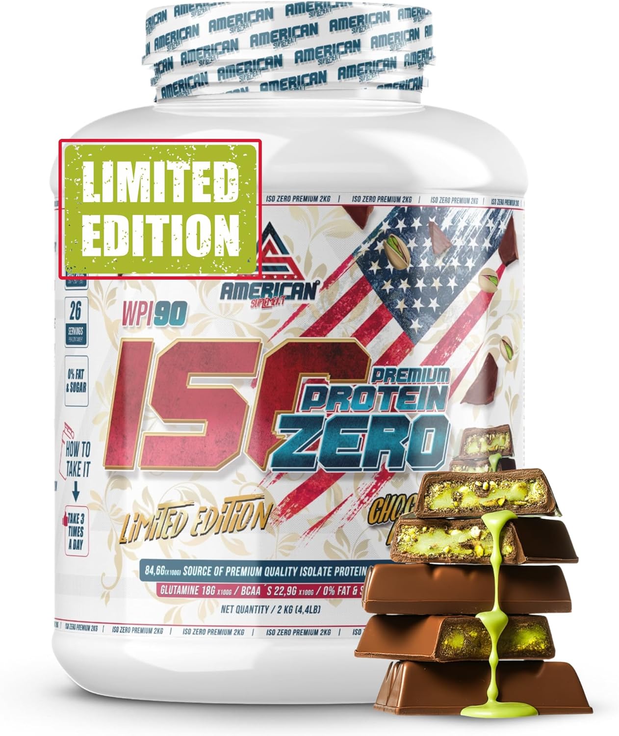 Proteine Isolate Zero 2kg, Cioccolato Dubai - immagine 1
