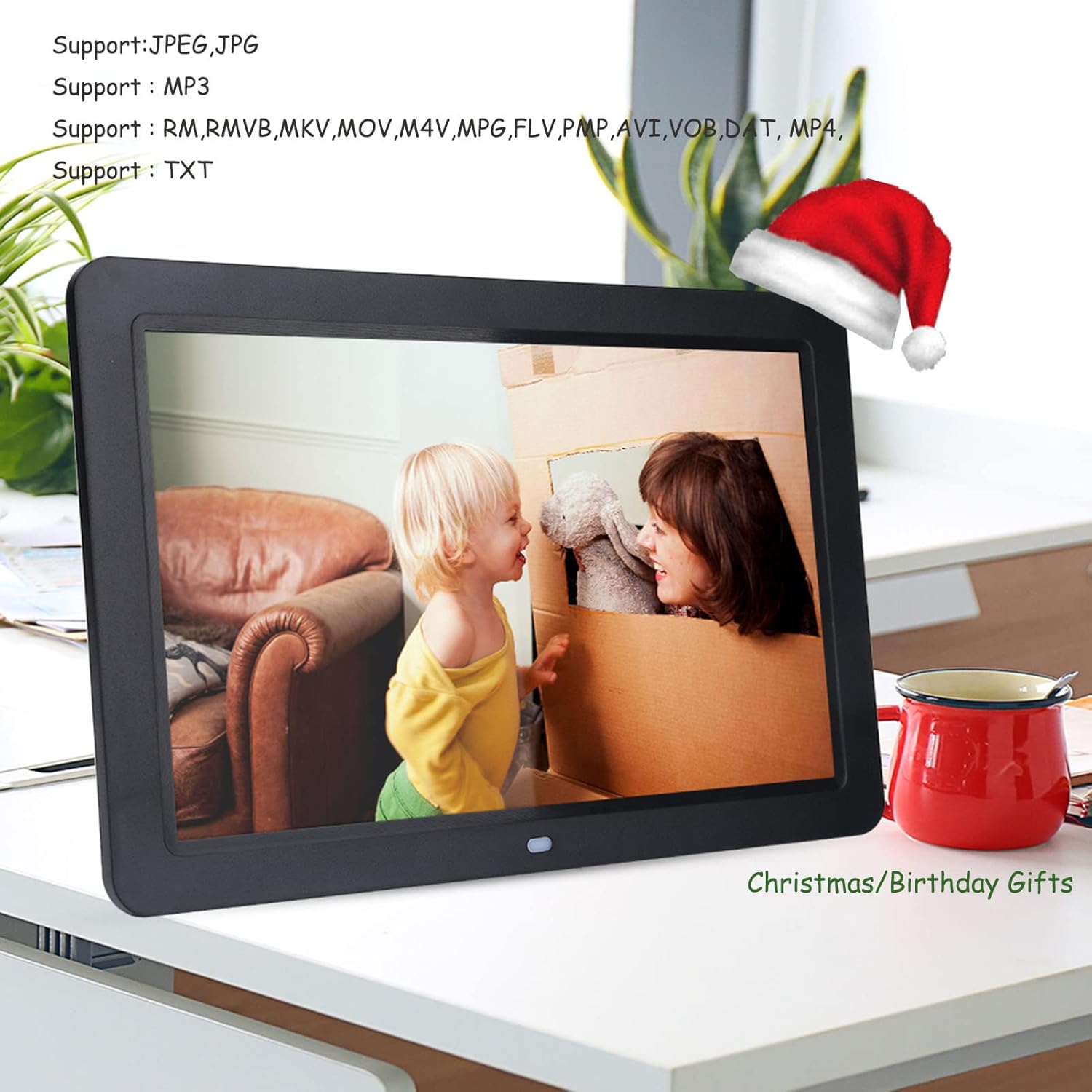 Cornice Digitale LED 12" 1280x800 HD con Telecomando - immagine 2