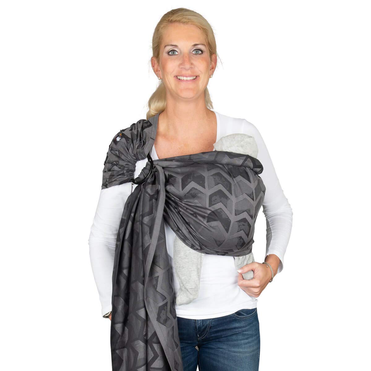 Hoppediz Ring-Sling Fascia Portabebè 100% Cotone Bio