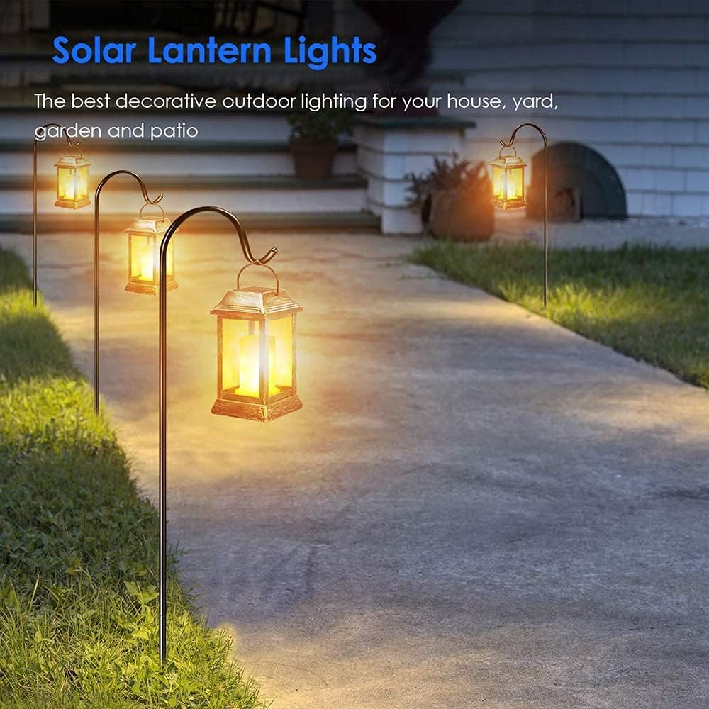 Solarbaby Solar Lights Outdoor Flame Lantern (2 Pezzi), Bronze - immagine 2