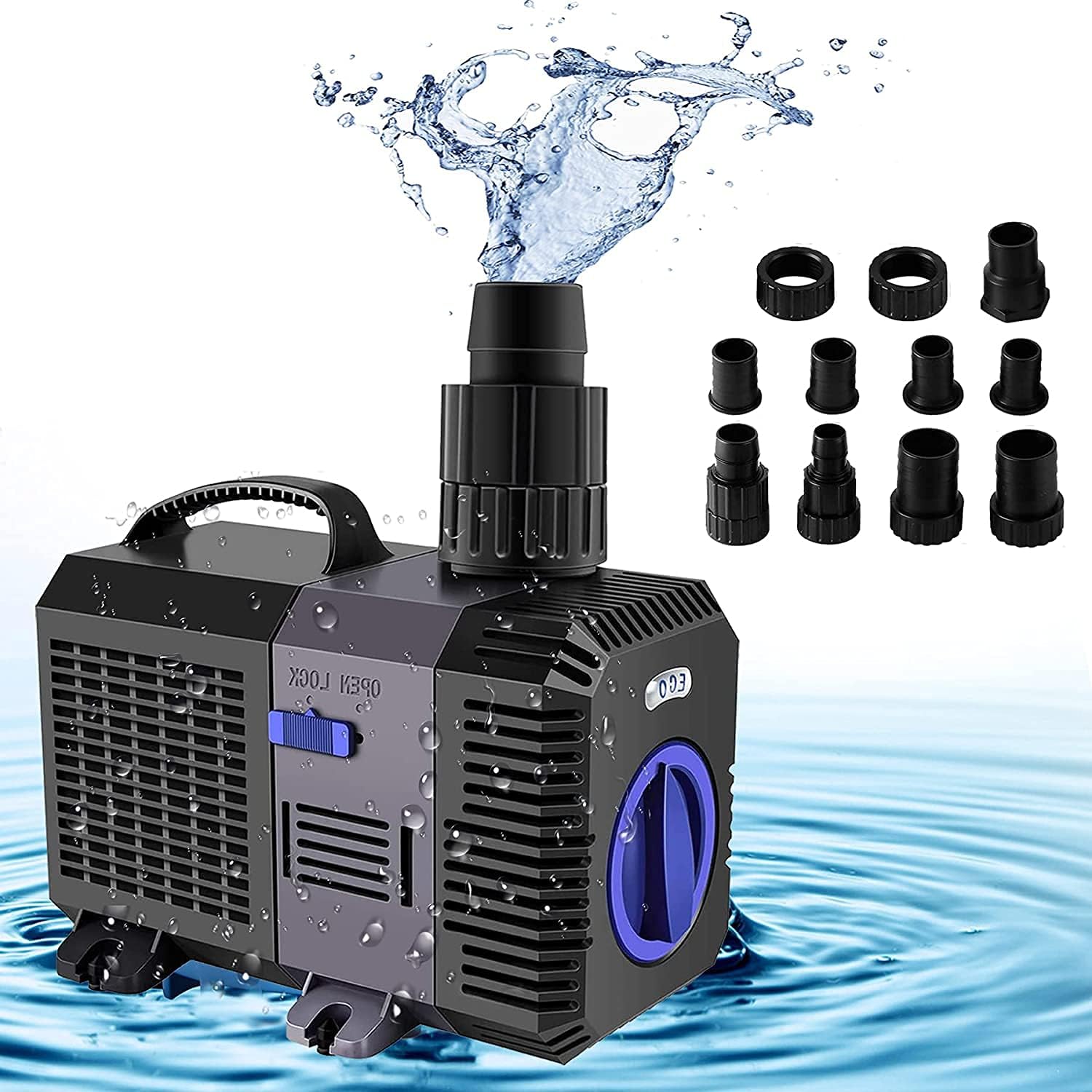 Yaobluesea Eco Pompa per Laghetto 4500l/h 30W - immagine 1