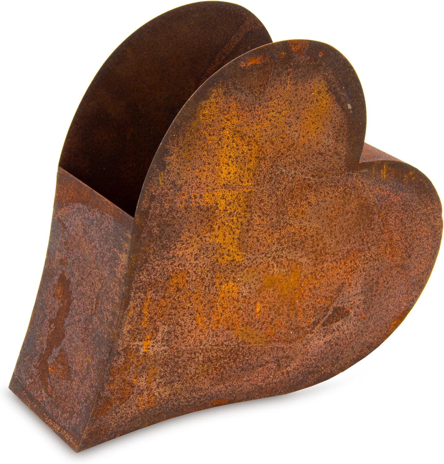 Cuore di fiori per piantare ruggine decorazione giardino in acciaio INOX - immagine 4